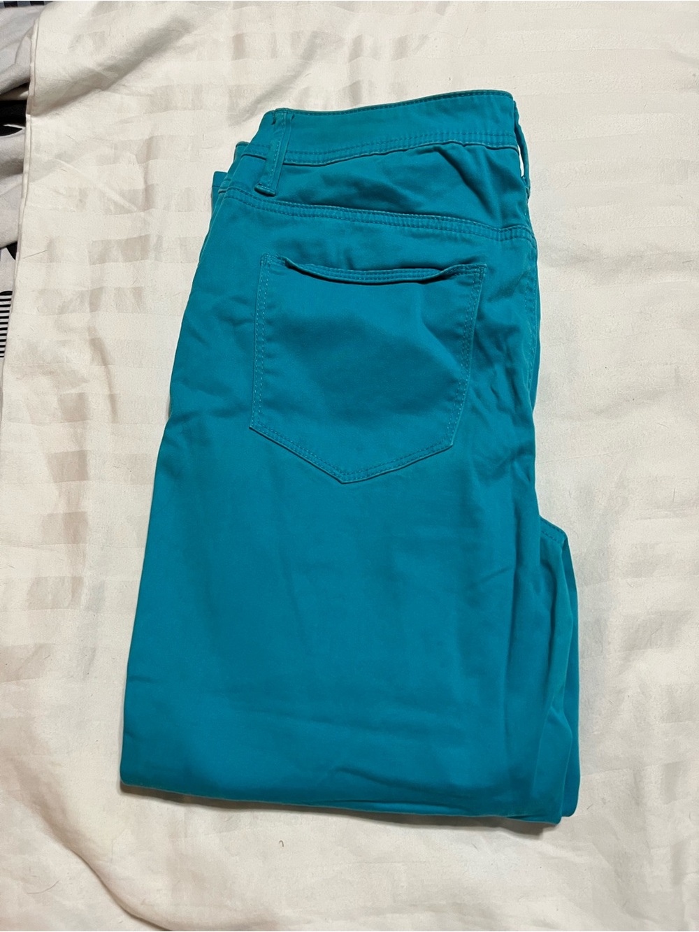 Chico's Teal Cropped Ankle Jeans